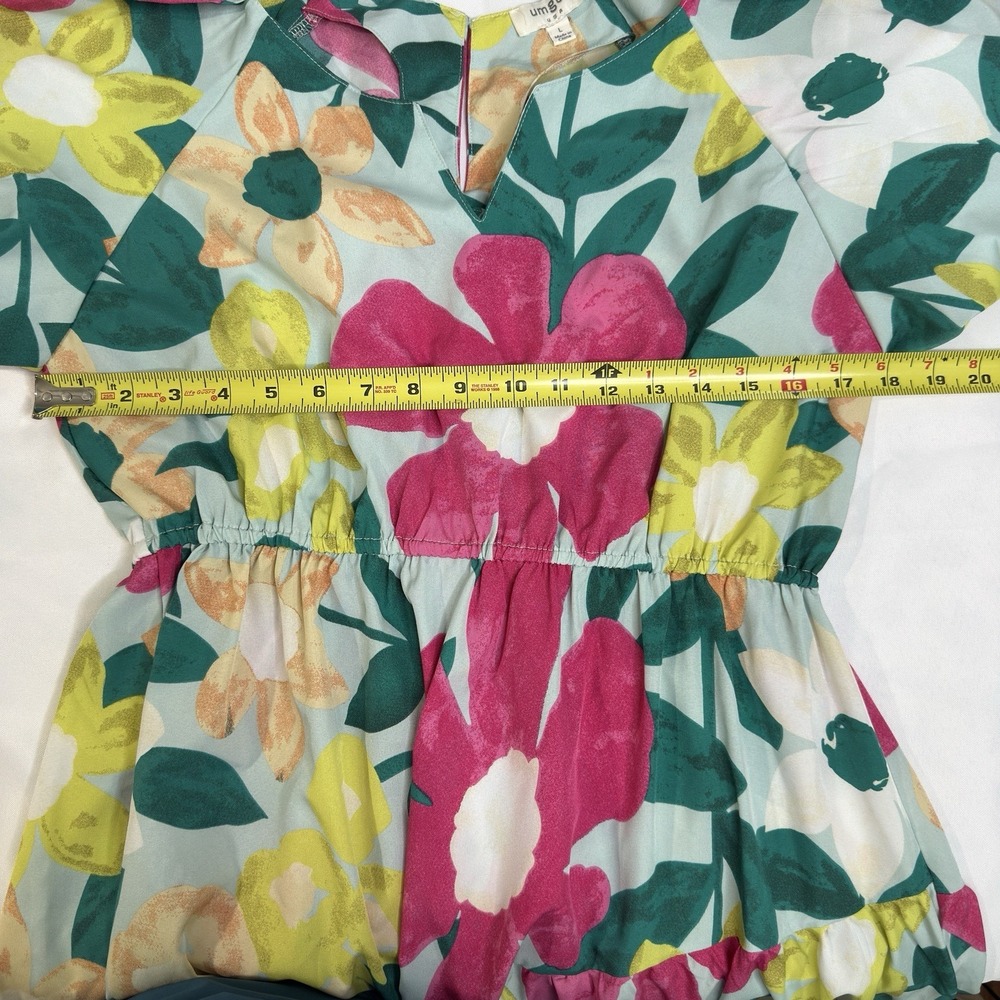 Umgee L Maxi Dress Floral Tropical Resort Vacation Sundress Beachy Peasant Boho - Picture 9 of 12